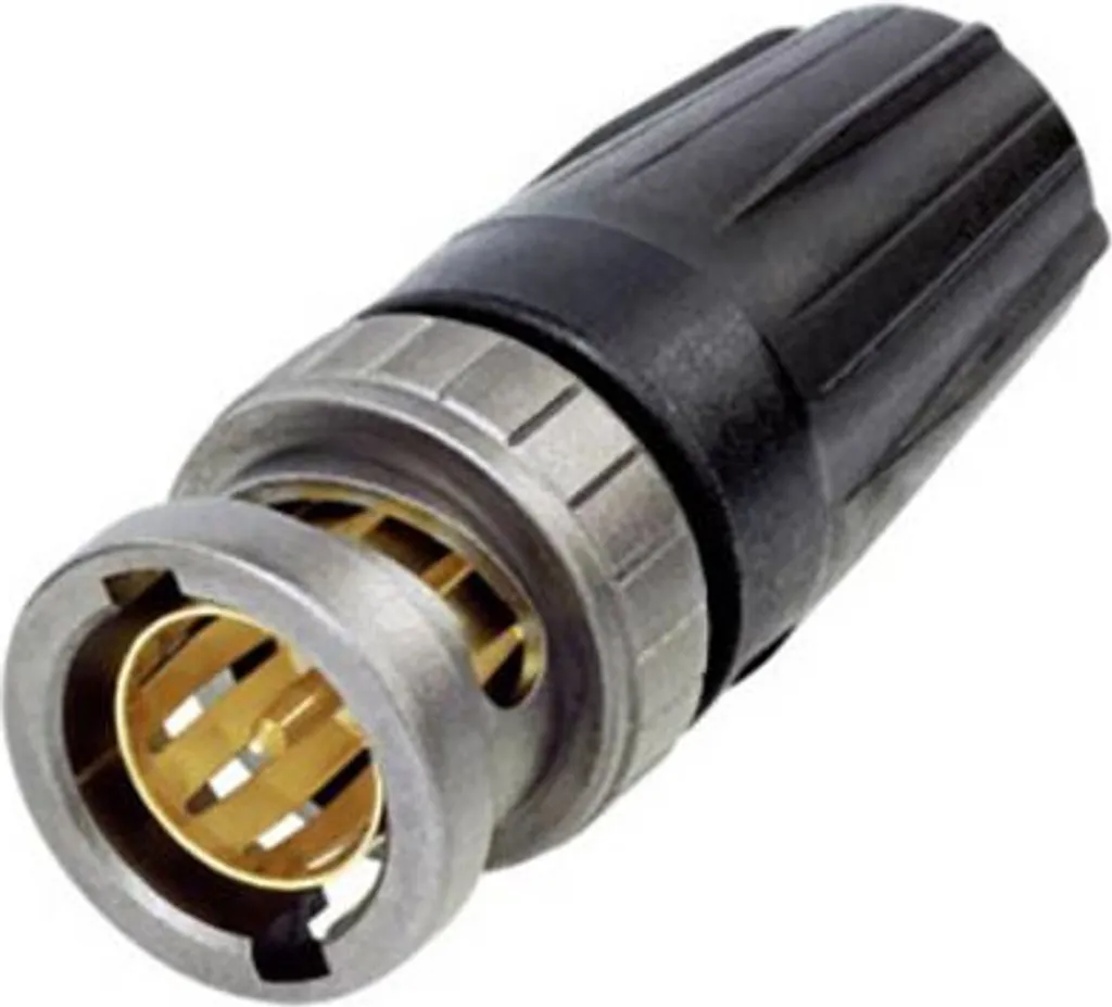 Fiche BNC Neutrik mâle 75 Ohms pour transmission vidéo sans interférence