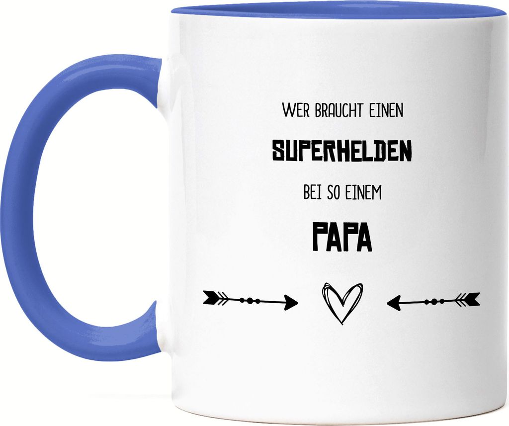 Wer Braucht Superhelden Tasse Blau Bester Papa Der Welt Geschenkidee Vatertag Geburtstag