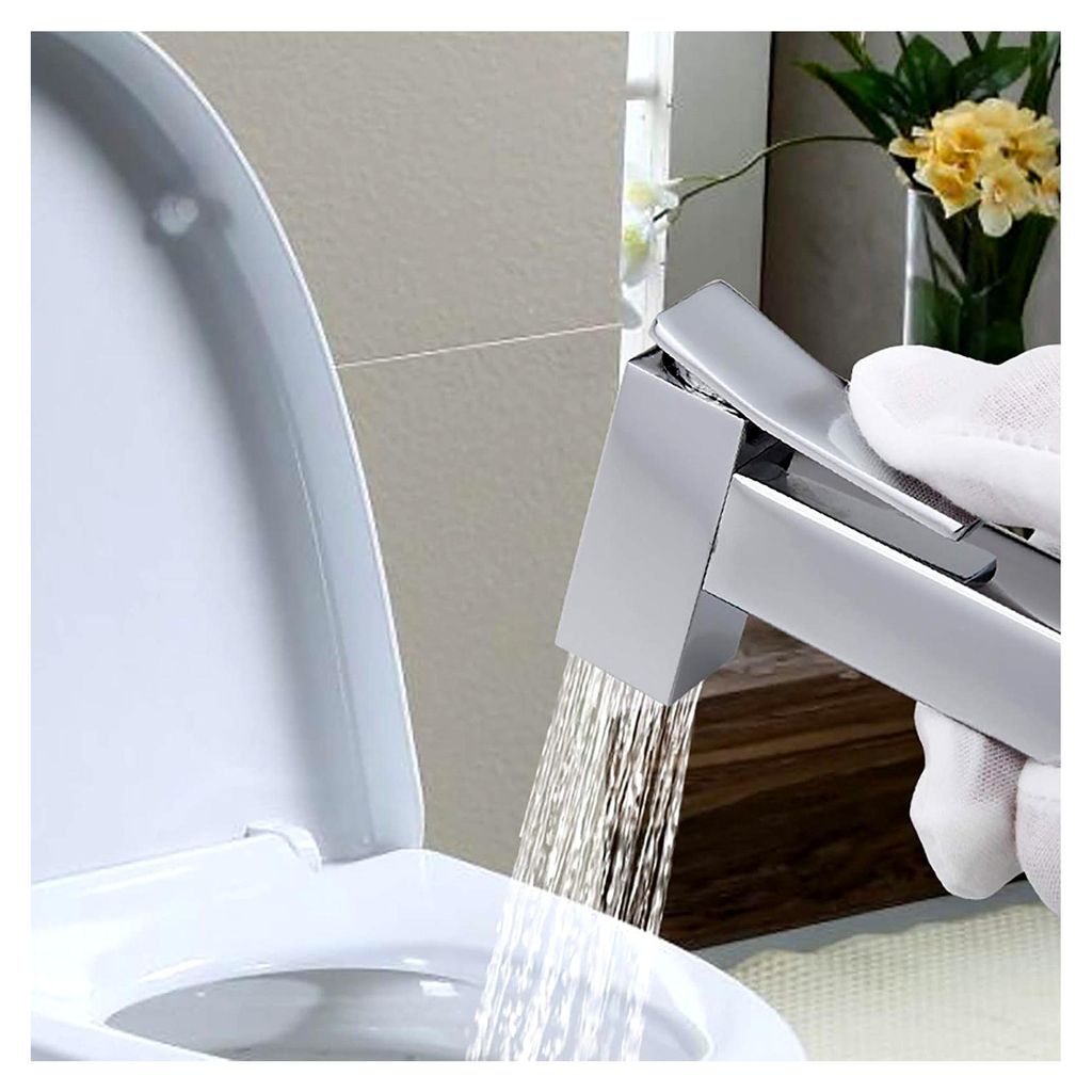 Hand-Bidet-Sprühgerät for Toilette mit einzelnem Kaltwasser, verchromtes Toiletten-Bidet-Sprühset, Wandmontage, Messing-Badezimmer-Windel-Sprüh...