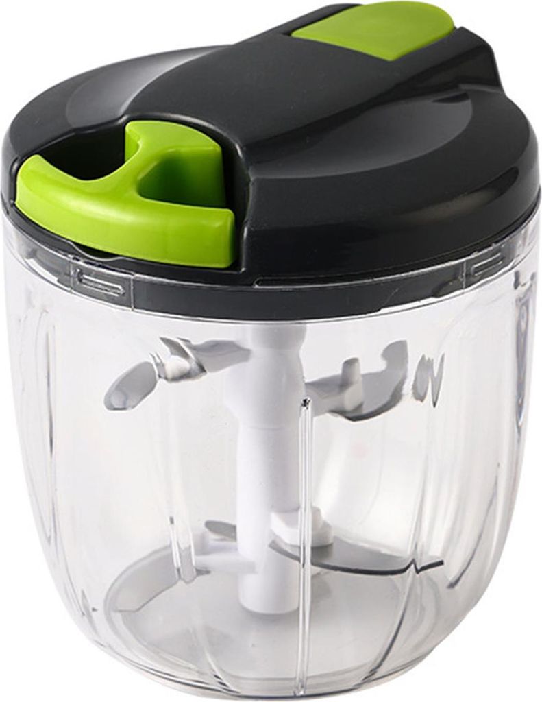 Manueller Fleischwolf, Gemüseschneider, tragbar, mit Handzugschnur, Knoblauchwolf, Zwiebelschneider, Küchenmaschine für Gemüse, Obst und Nüsse