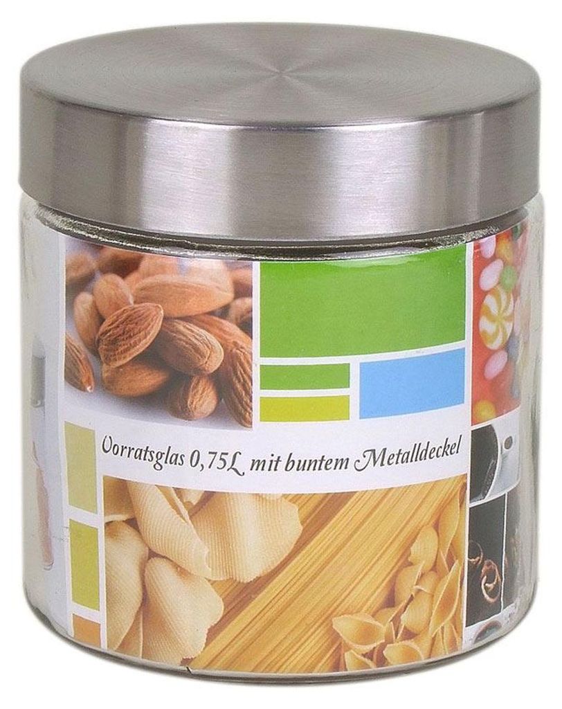 Bocal à provisions 0,75 litre avec couvercle métallique Image du produit 