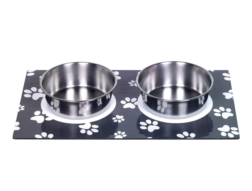 Lot de gamelles pour chien Nobby Magnetic noir - Ensemble bol magnétique