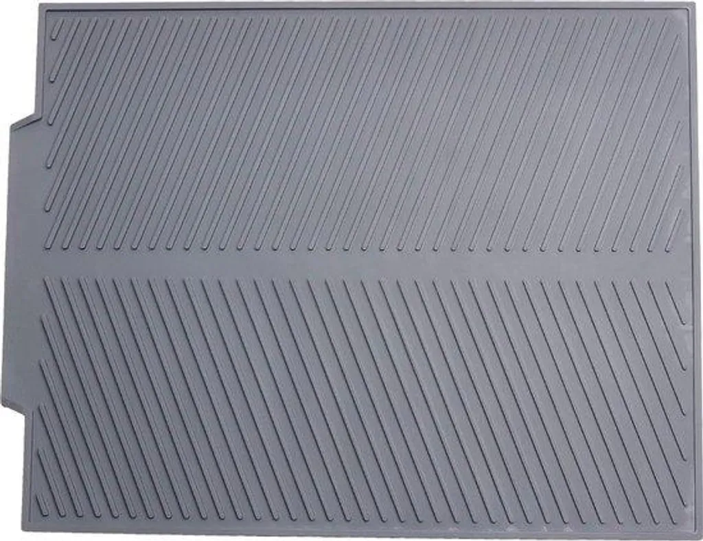 Évitez les plans de travail mouillés avec ce tapis de séchage gris
