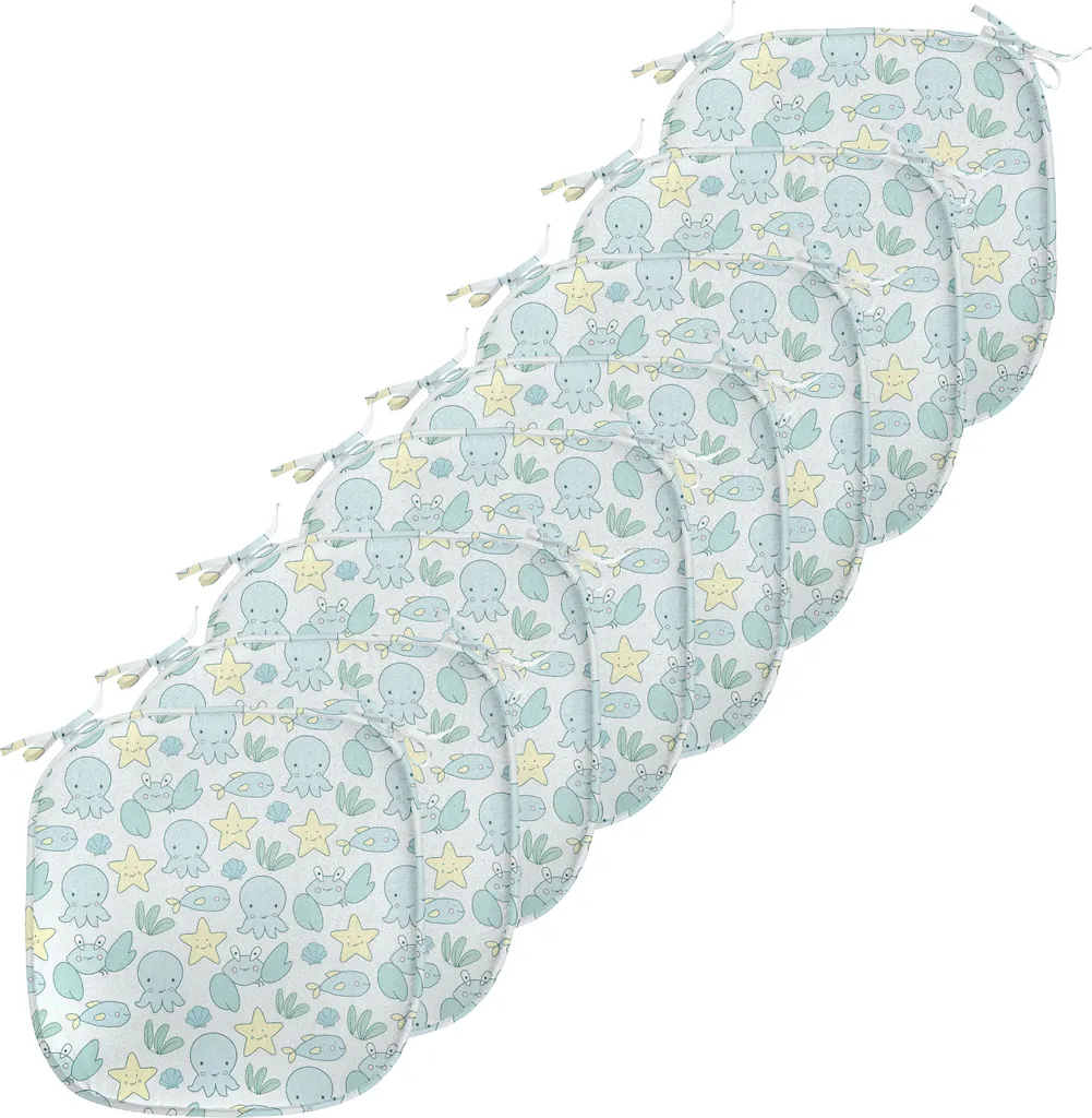 Coussins de Chaise Anti-Taches et Antidérapants 40x40 cm Lot de 8