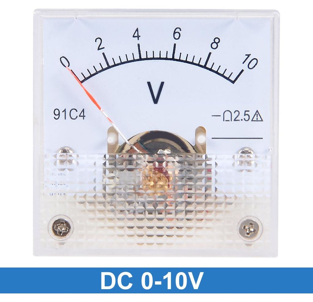 DC 0-10V Analog Gesicht Platte Spannungsmesser Messger?t Voltmeter 91C4 2,5% Fehlermarge de