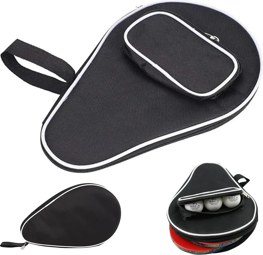 Sac de rangement tennis de table double compartiment noir 29 x 21 cm