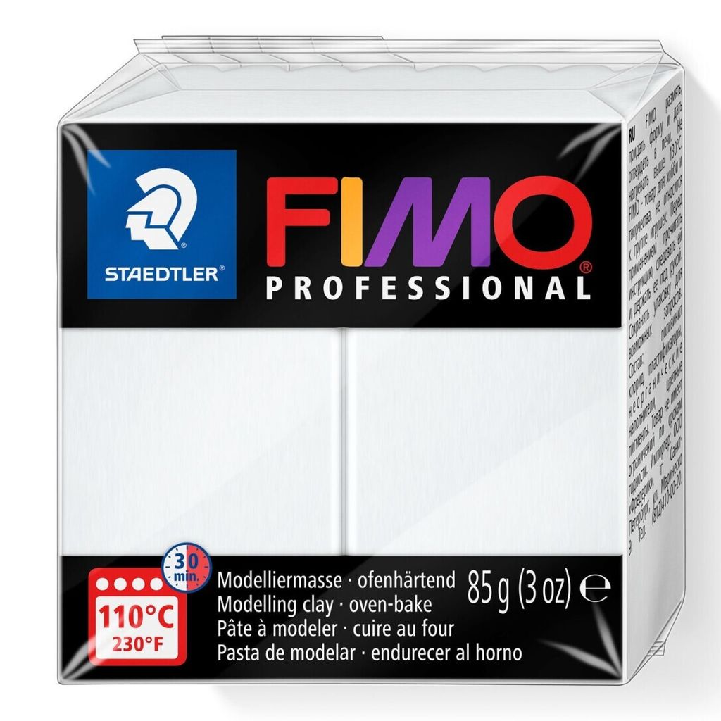 A product shot of FIMO PROFESSIONAL modeling clay.
