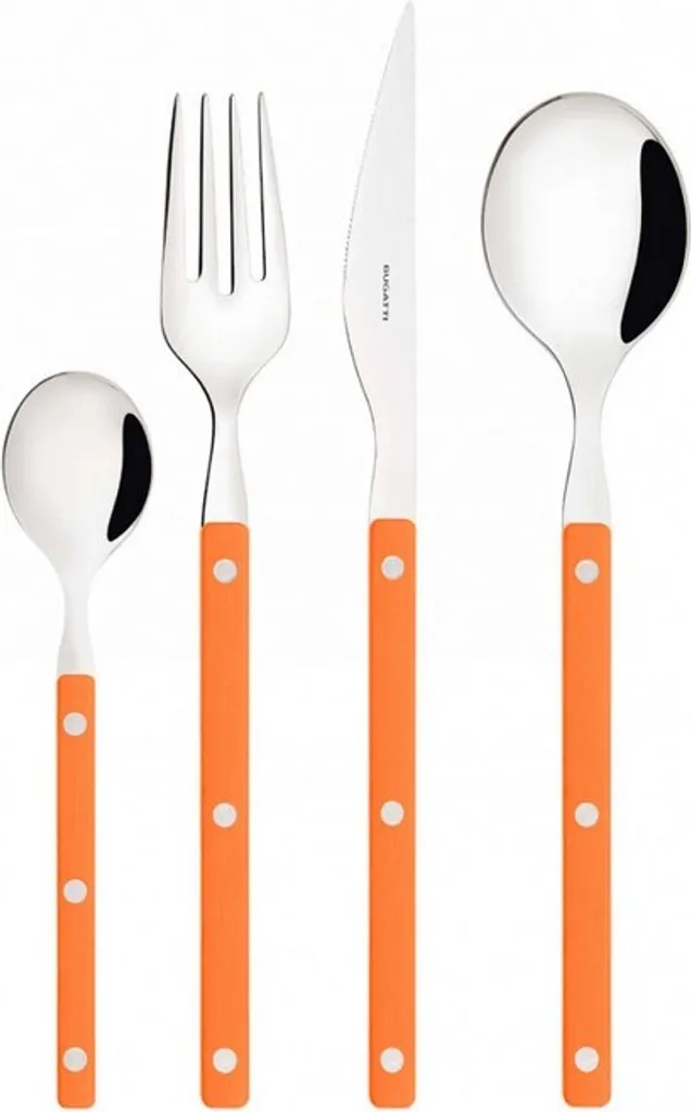 Couverts durables lave-vaisselle Bugatti Allegra orange en boîte