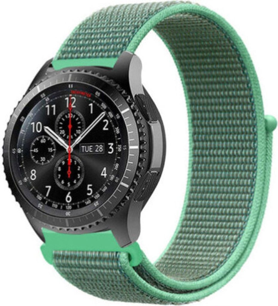 Strap-it Samsung Galaxy Watch 46mm Nylon Armband (Minze)