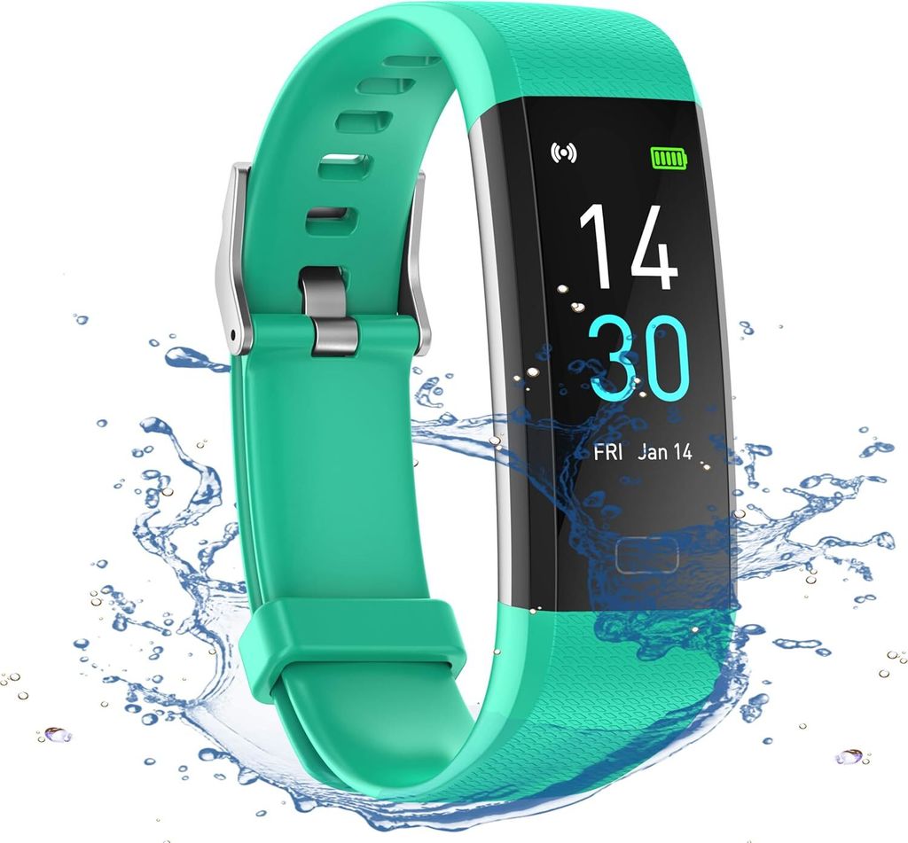 Fitness Tracker mit Pulsmesser Blutdruck SpO2 Fitnessuhr Wasserdicht,16 Sportmodi Schrittzähler Kalorienzähler Pulsuhr Aktivitätstracker Android...