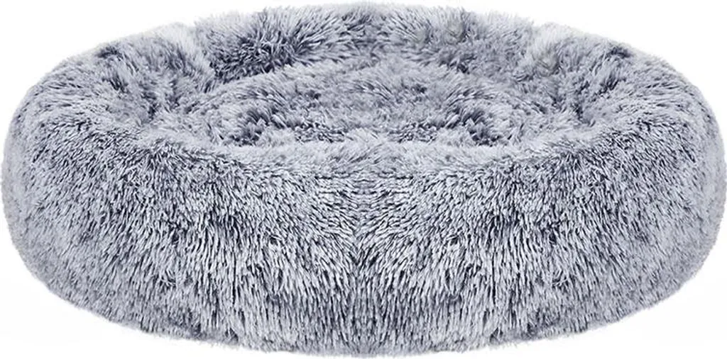 Lit moelleux pour chien beignet gris ombré - Panier déhoussable doux
