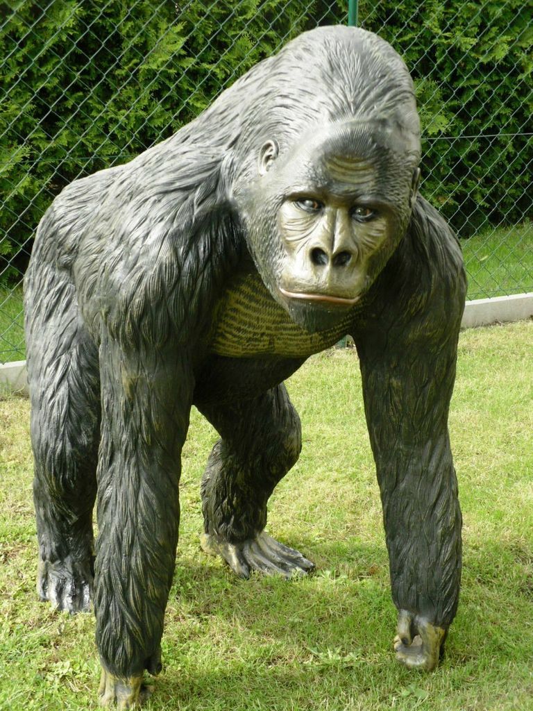 XXL Premium Gorilla lebensgross 130cm Affe Gartendeko Cudek Garten Deko Figur