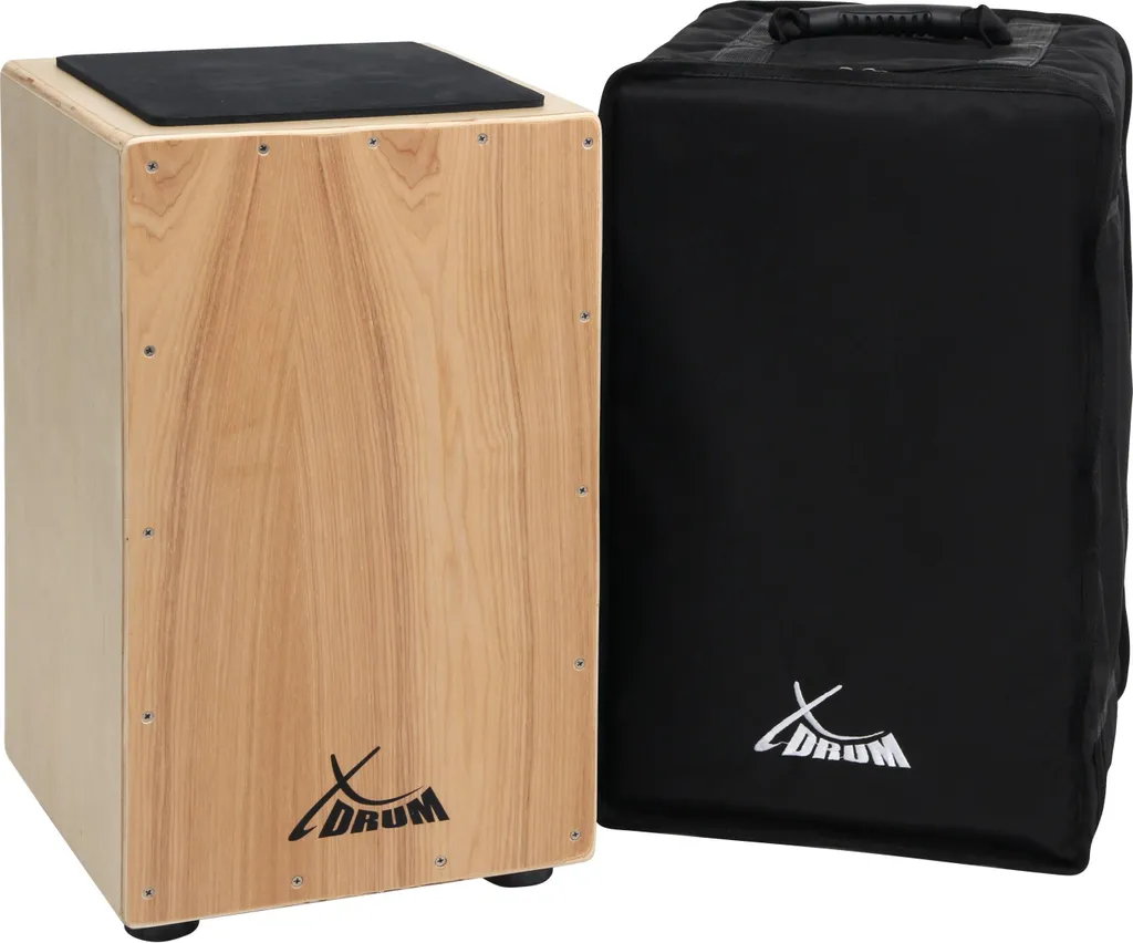XDrum Cajon Primero Natur avec Sac à Dos et Méthode d'Apprentissage