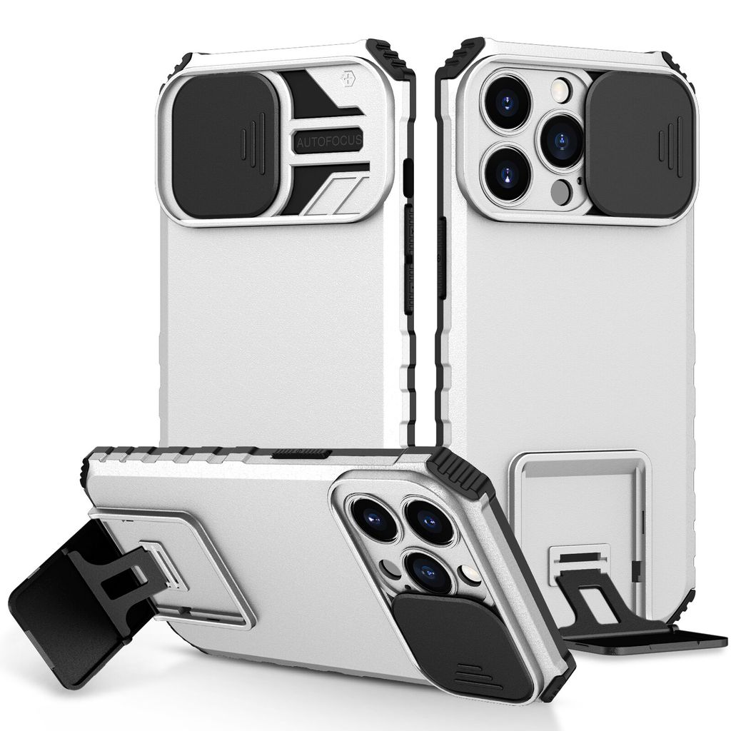 iPhone 13 Pro Schutzhülle mit Kartenfach und Kamera-Schutz - Weiß ? G