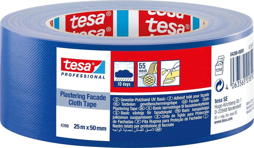tesa 04398-00001-00 Čistiaca páska modrá (d x š) 25,00 m x Obrázok produktu 