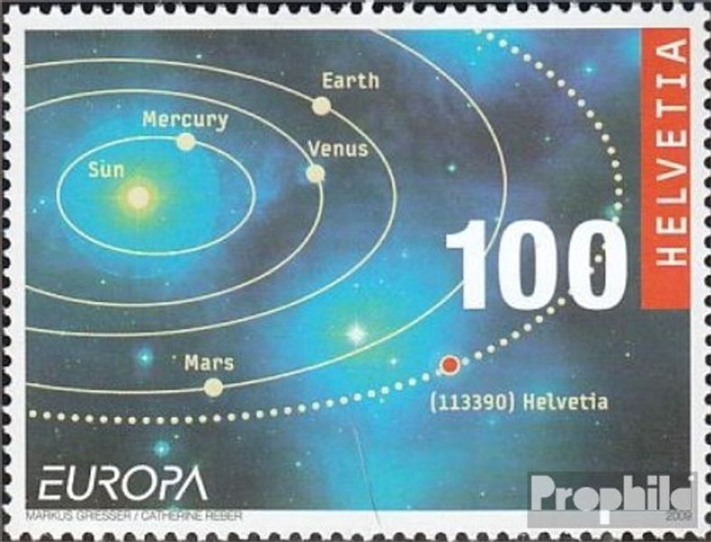 Briefmarken Schweiz 2009 Mi 2101 (kompl.Ausg.) postfrisch Astronomie
