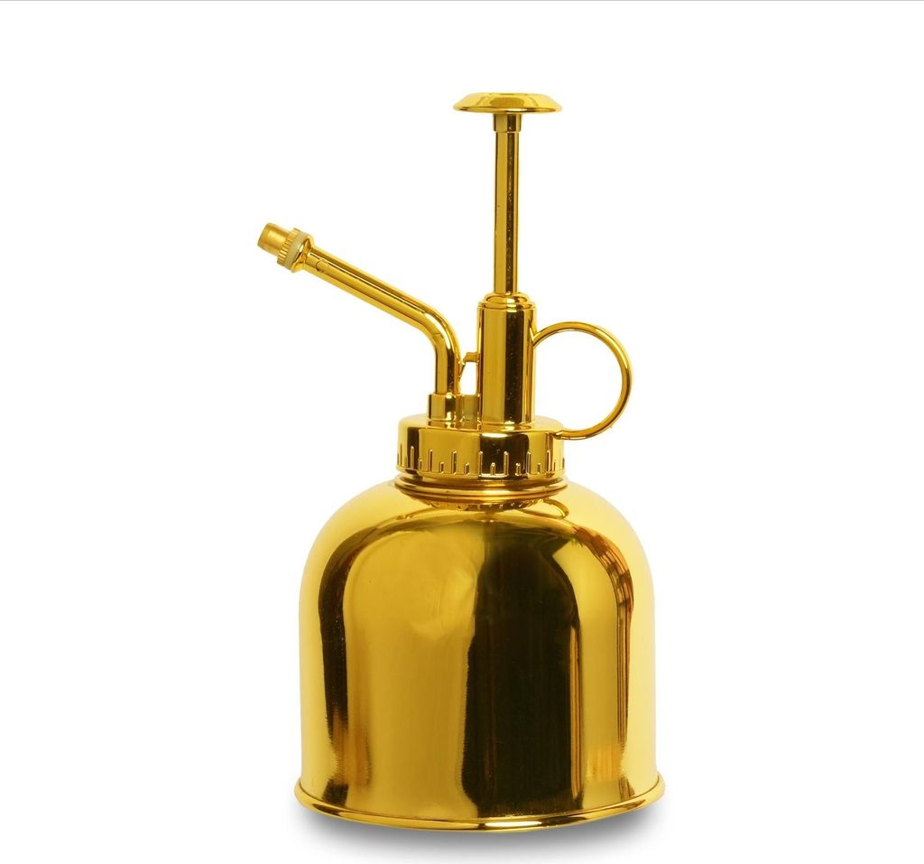 Pflanzensprüher Gold Edelstahl 300ml Feiner Nebel für Zimmerpflanzen Terrarien