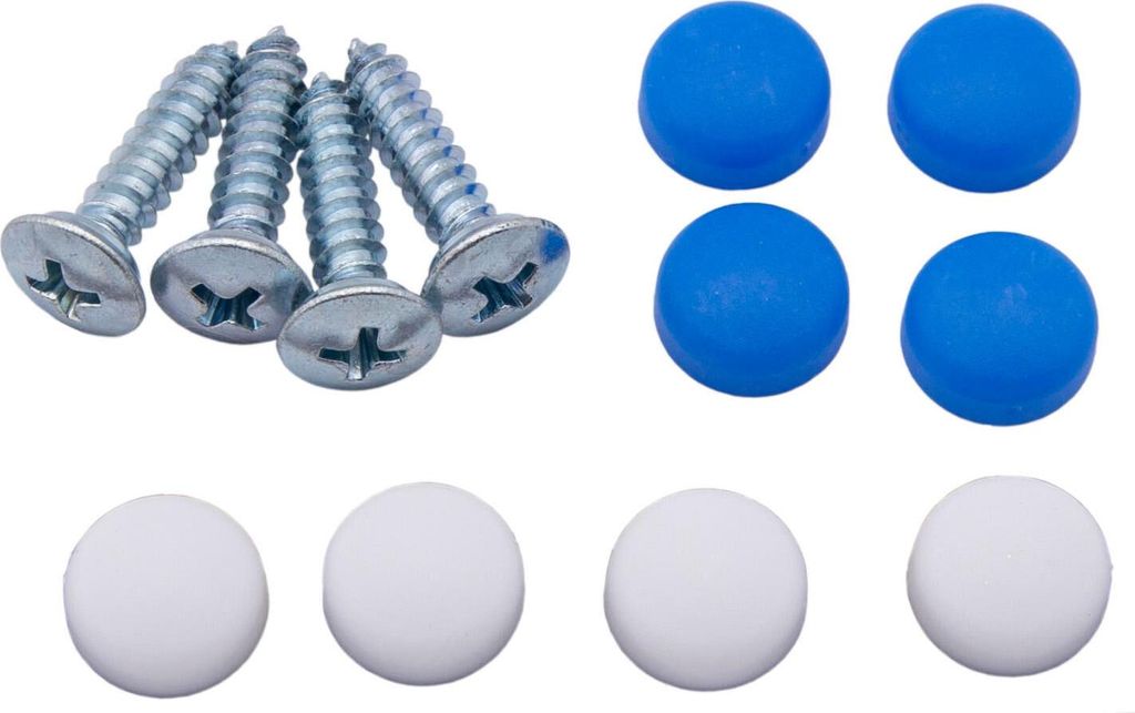 Dresselhaus Kennzeichenschrauben-Sortiment SB-Mix Kennzeichen SB-M 5,6x19 Kappe (blau+weiß)