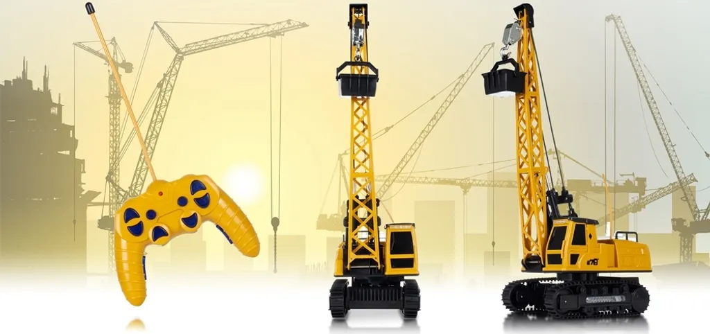 Grande Grue de Construction Pivotante Jouet Télécommandé Haute Précision