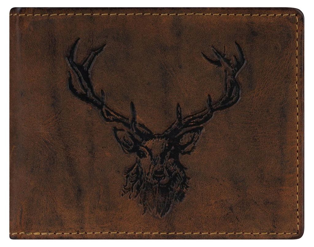 GREENBURRY Geldbörse Vintage Wallet Brown Royal Stag Produktbild 