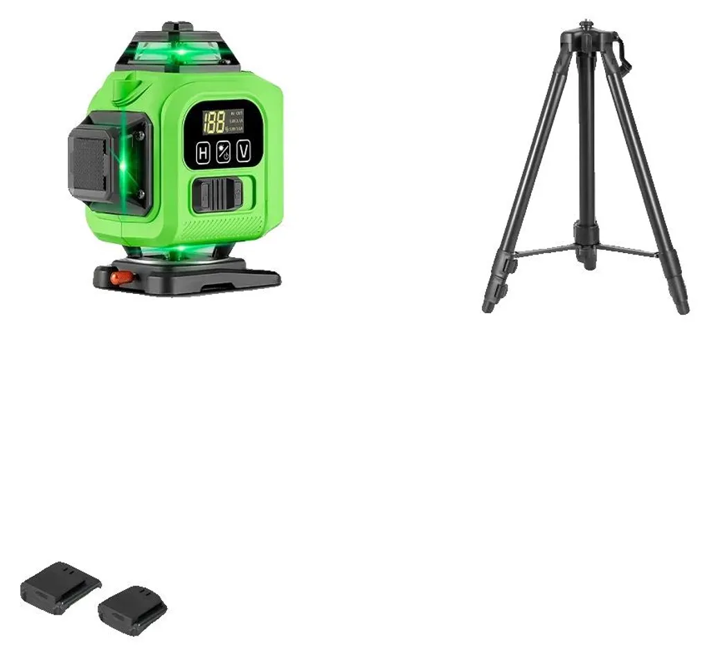 Niveau laser haute précision avec télécommande et lot de 2 piles A