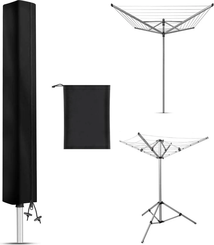 Housse de protection pour étendoir parapluie jardin 160x15cm imperméable