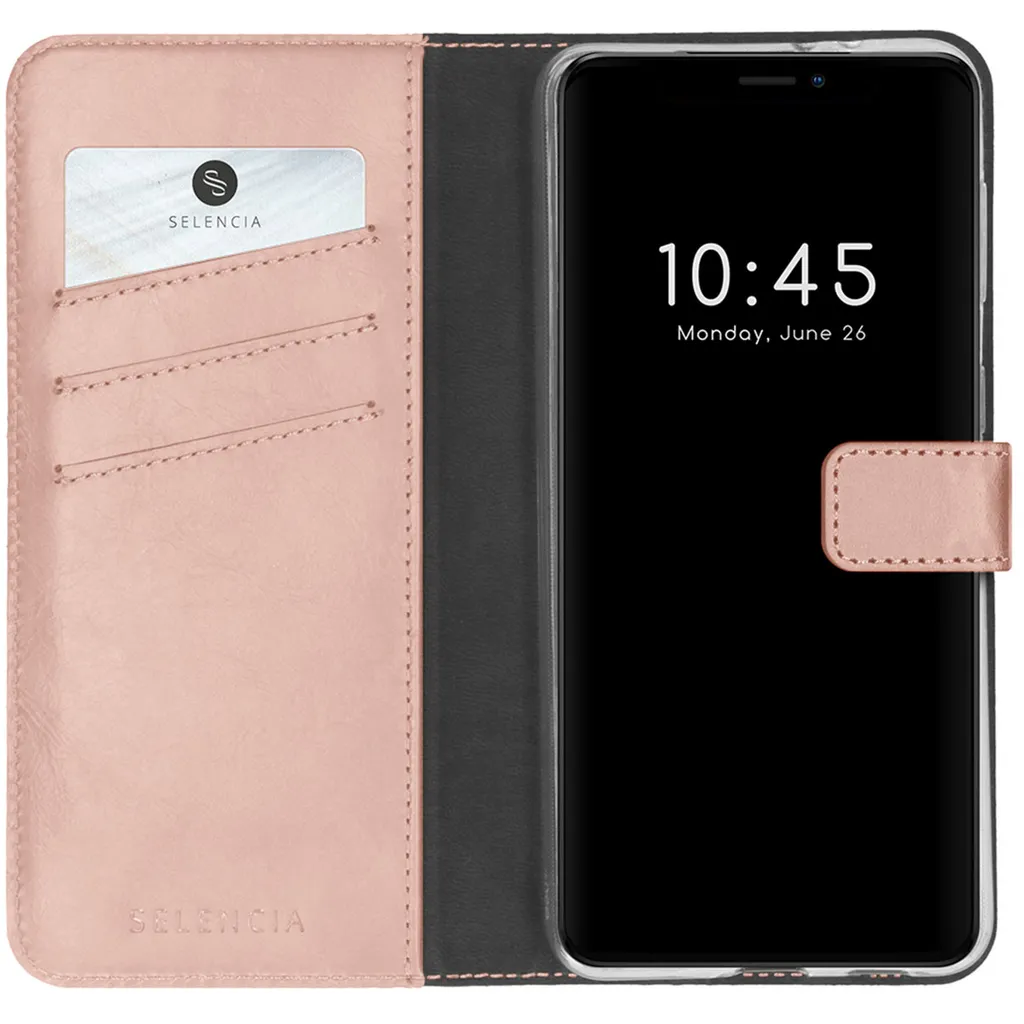 Custodia Selencia iPhone 13 Pro Rosa: Vera Pelle e Portafoglio