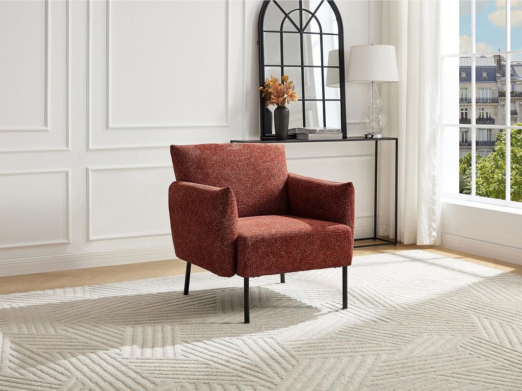 Sessel - Strukturstoff Terracotta - GERALDIA