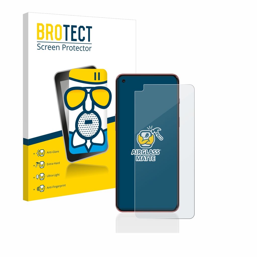 BROTECT Entspiegelungs Schutzglas für OnePlus Nord 2 5G Schutzfolie Panzer Folie Glas Display Schutz matt