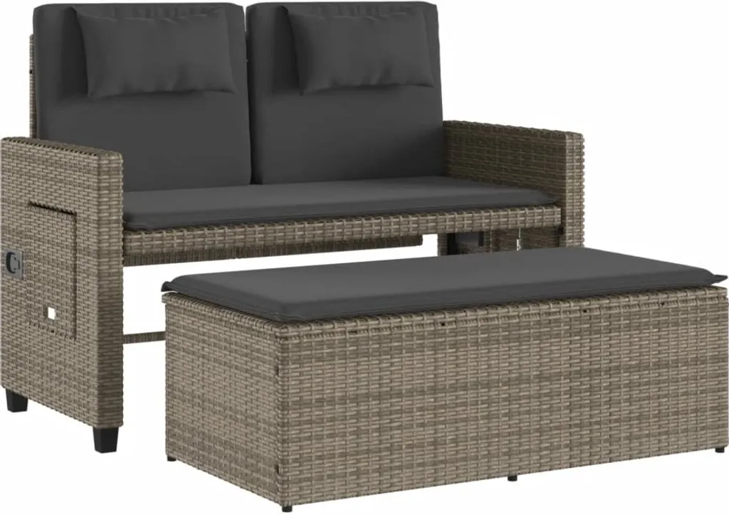 Banc de Jardin Réglable Gris : Confort Durable sans Entretien Difficile