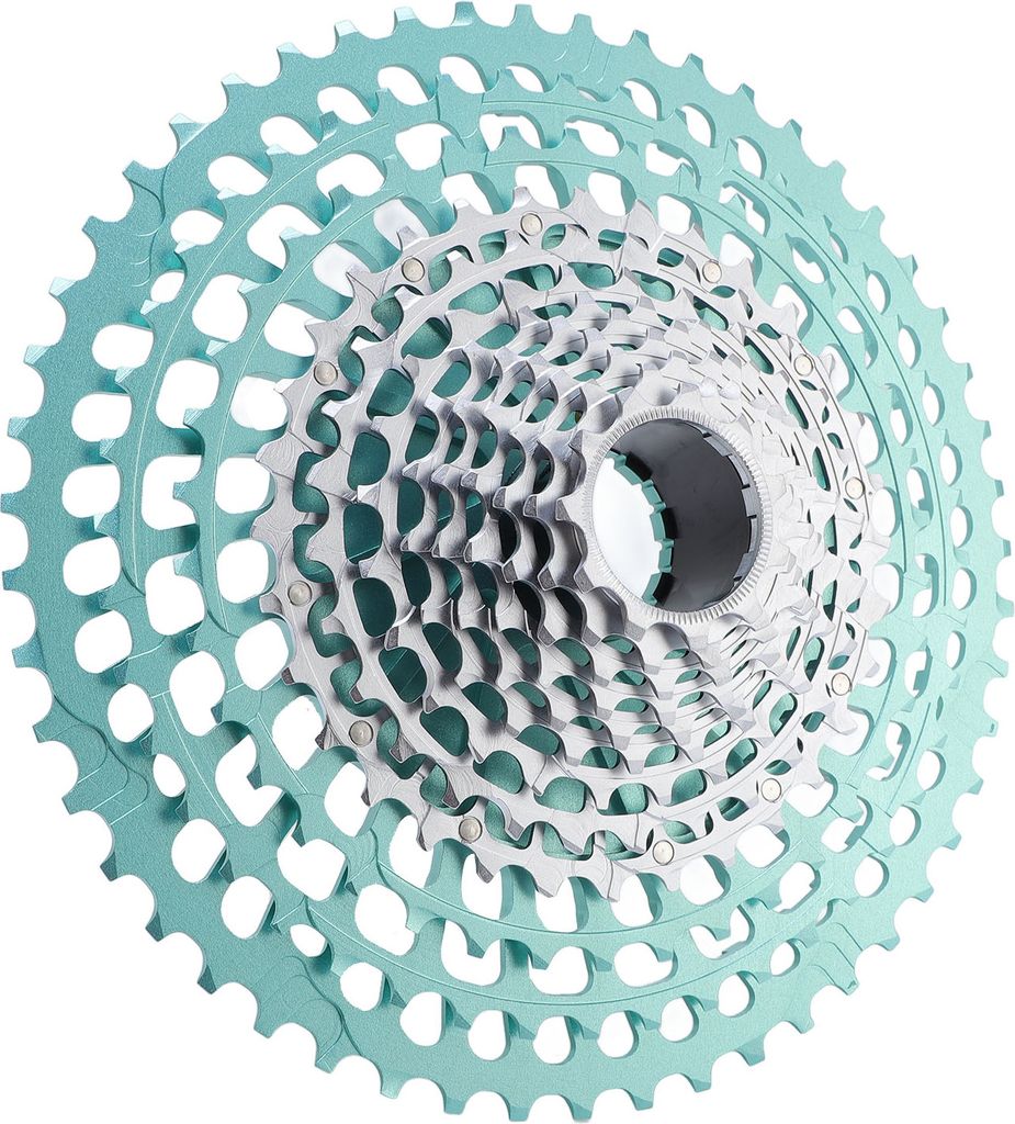 Mountainbike Kassette 12 Gang Geräuscharmes hohles Design Aluminiumlegierung Leichtes Kassettenritzel für DEOREM6100 SLXM7100 XTM8100 Silber
