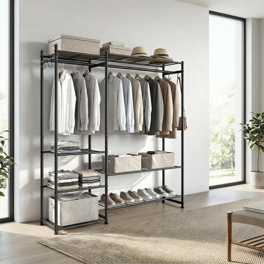 SONGMICS Kleiderständer, offener Kleiderschrank, Produktbild 