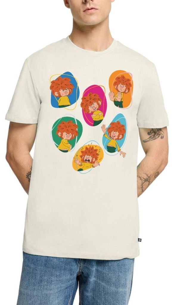 Spreadshirt Pumuckl Zeigt Verschiedene Emotionen Männer Premium T-Shirt, 5XL, Naturweiß