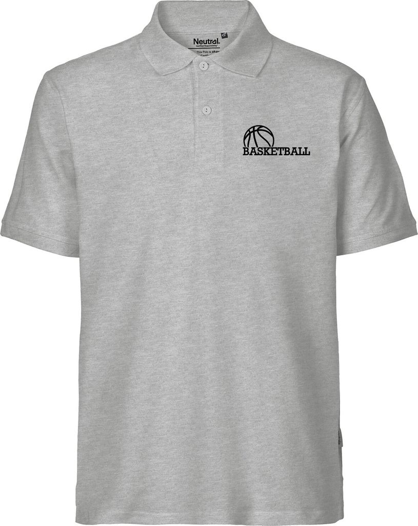 Huuraa Herrenshirt Basketball Ball Geschenk Größe XXL Sport Grey Bio Baumwolle Fairtrade Basketball Geschenkidee