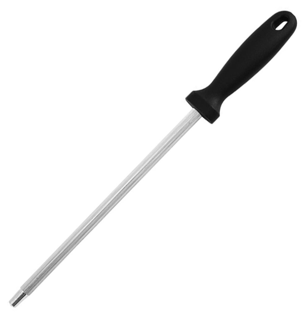 Professioneller Wetzstahl aus hochkohlenstoffhaltigem Stahl für Küchenmesser und Metzgerwerkzeuge mit rutschfestem, ergonomischem Griff