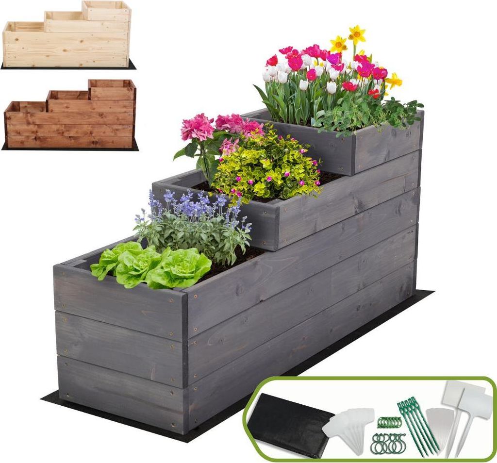 MODO24 Hochbeet Holz, Pflanzkasten, Massivholz, Kiefer, Produktbild 