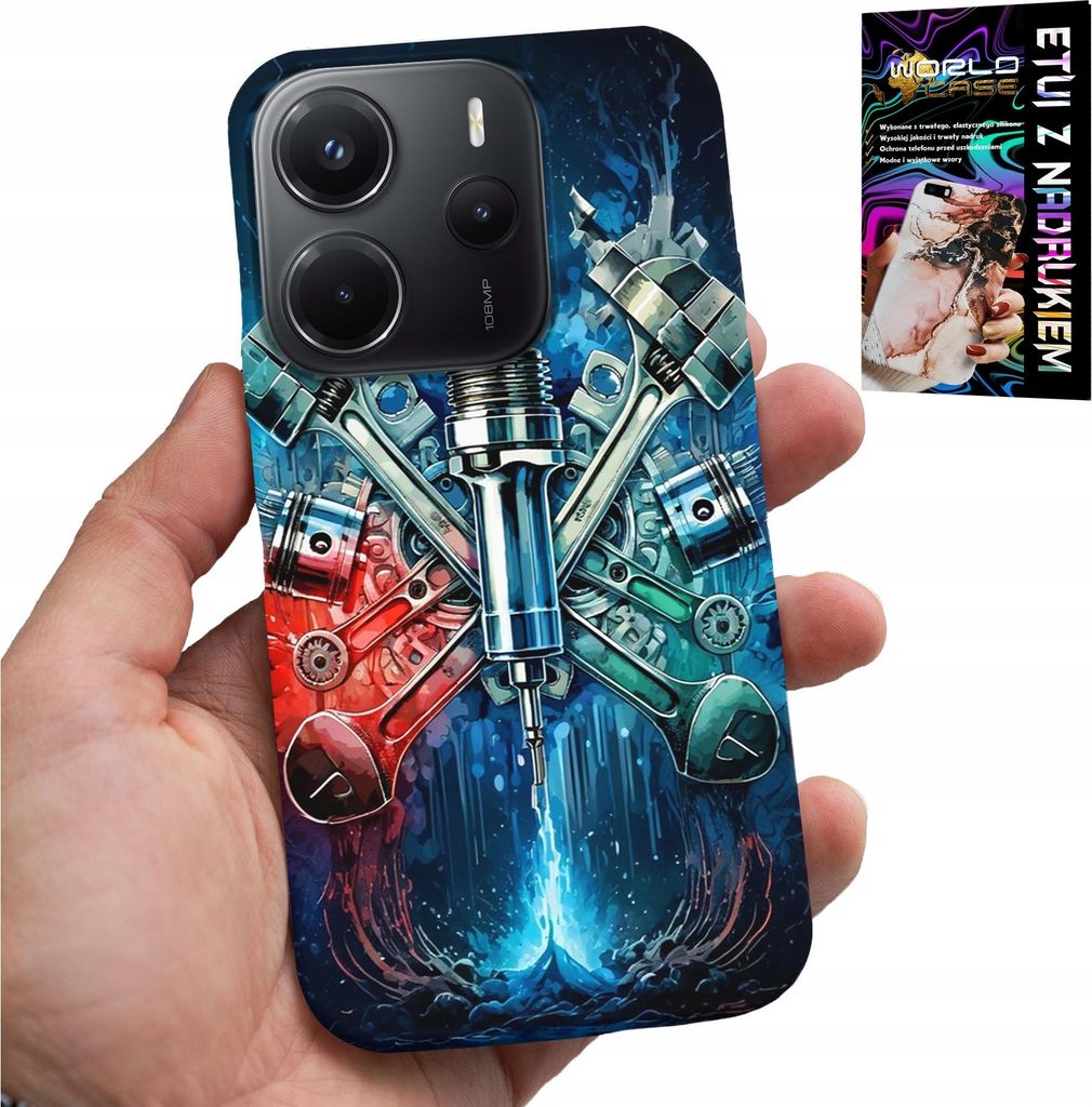 Fall Für Xiaomi Note 14 4G - Motor Mechanik Teile Abdeckung + Glas