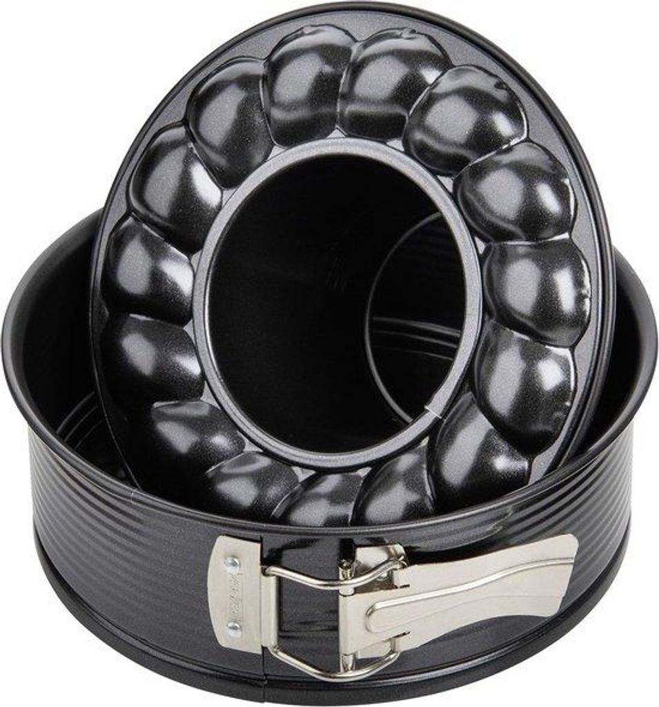Kompakte Springform mit innovativer Antihaftbeschichtung, 18 cm, schwarz