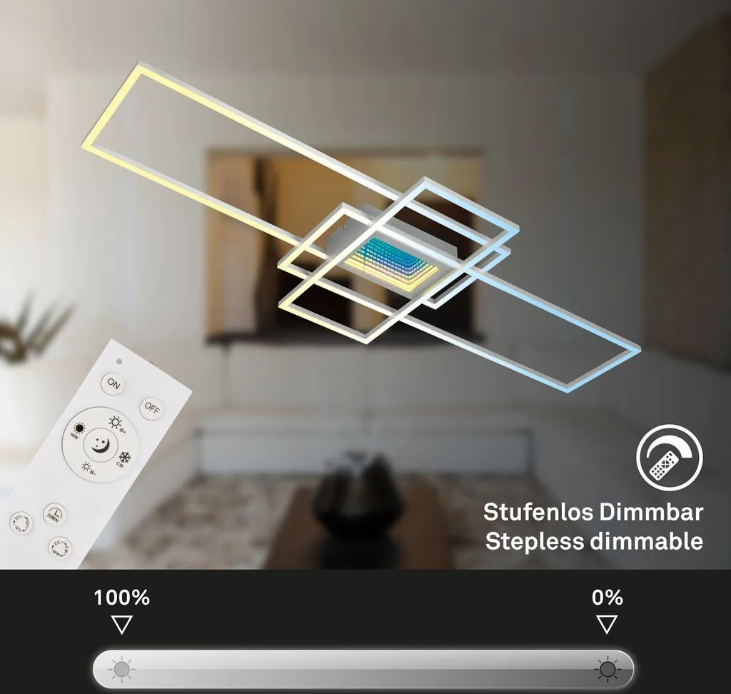 Plafonnier LED Misy contre l'Éclairage Terne : Effet Miroir et Variable - 3