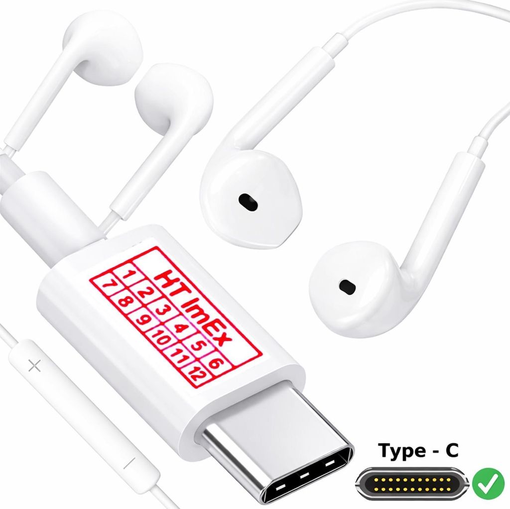 USB-C In-Ear Kopfhörer Headset mit Mikrofon für Motorola moto g 2025, Moto Pad 60 Pro, Pad Jxp22t