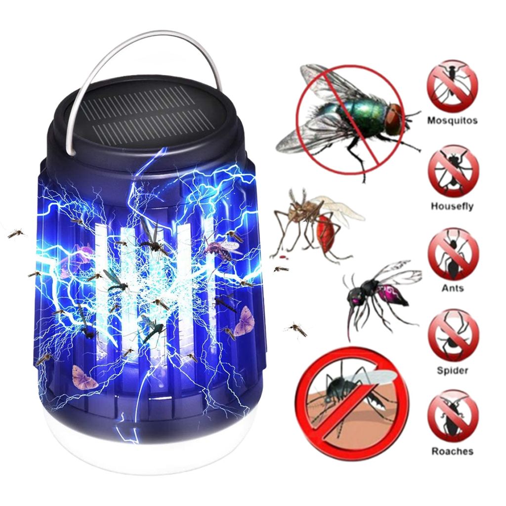 Elektrischer Insektenvernichter 2-in-1 Moskito Mörder Camping UV LED USB Akku 