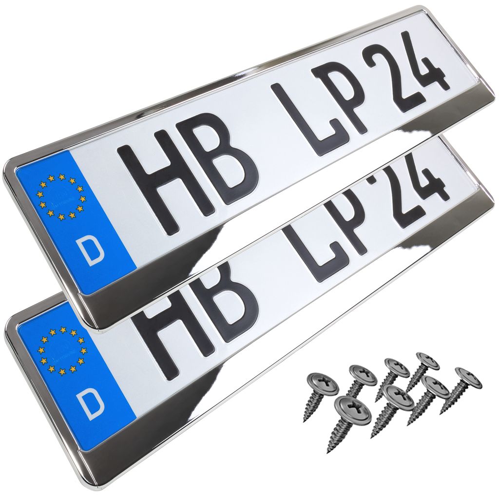 Nummernschildhalter für Standard Kennzeichen am Auto Carbon Look