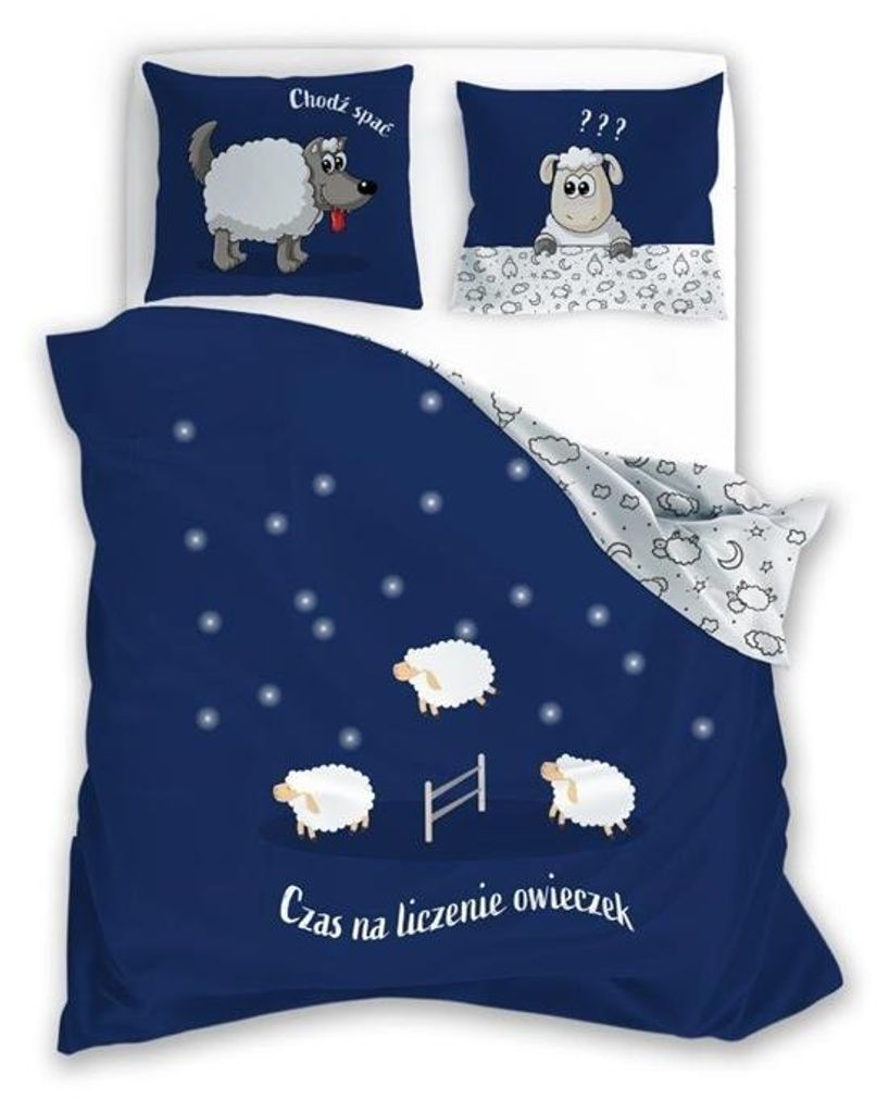 Bettwäsche, Baumwollbettwäsche für Teenager, lustig 140x200 005 Schaf