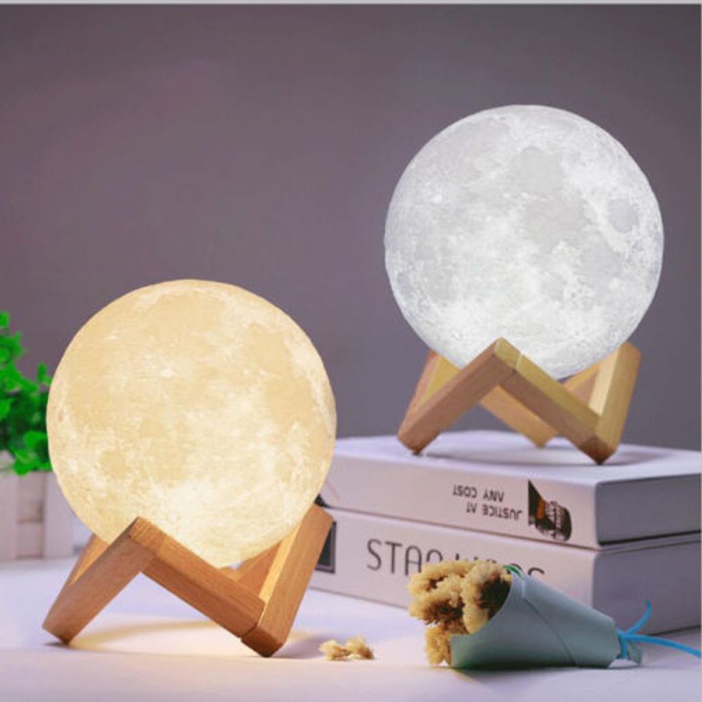 3D Mond lampe Nachtlicht LED Desk Lampe Moon Lamp Kinder Weihnachtsgeschenk DE