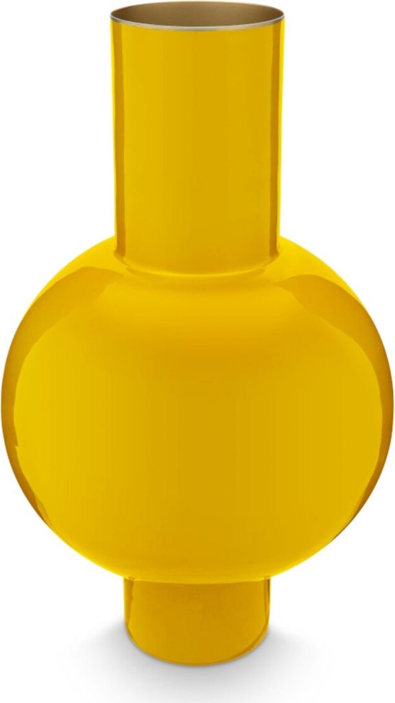 PIP STUDIO Vase Metal medium ockergelb 24 x 40 cm Produktbild 