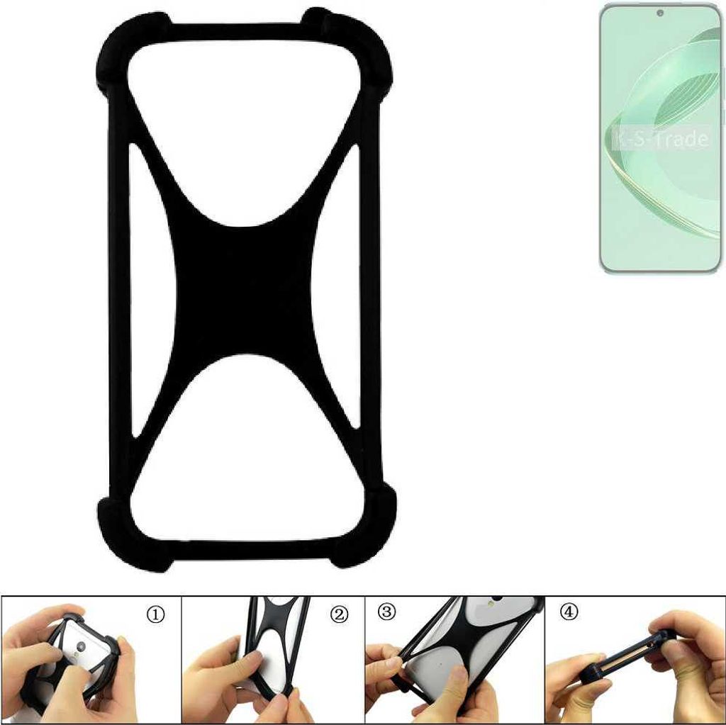 K-S-Trade Handy-Hülle Schutz-Hülle kompatibel mit Huawei nova 11 Silikon Bumper TPU Softcase Smartphone Stoßschutz, schwarz