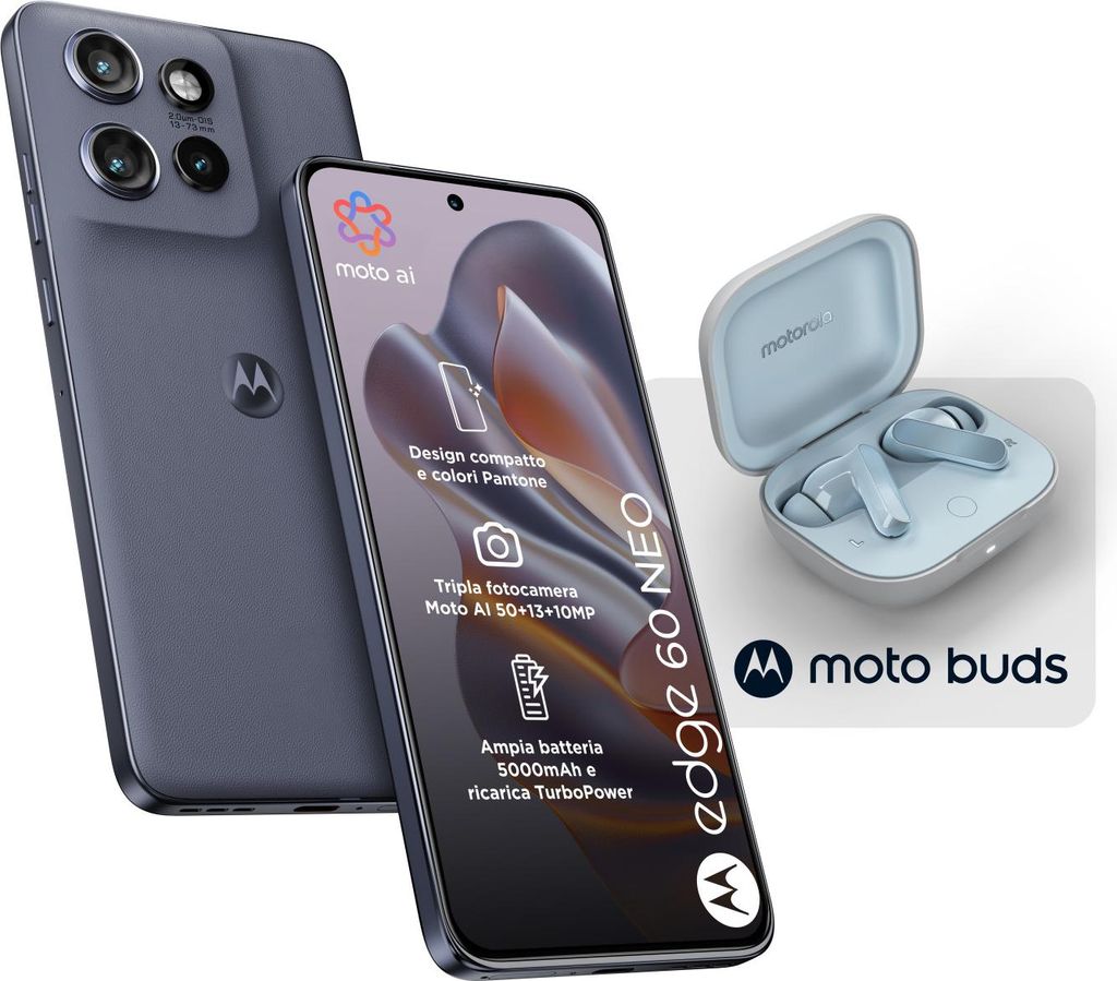 Motorola-Kante 60 Neo 8 + 256 GB 6.36 "5g Pant Grisaille + Produktbild 