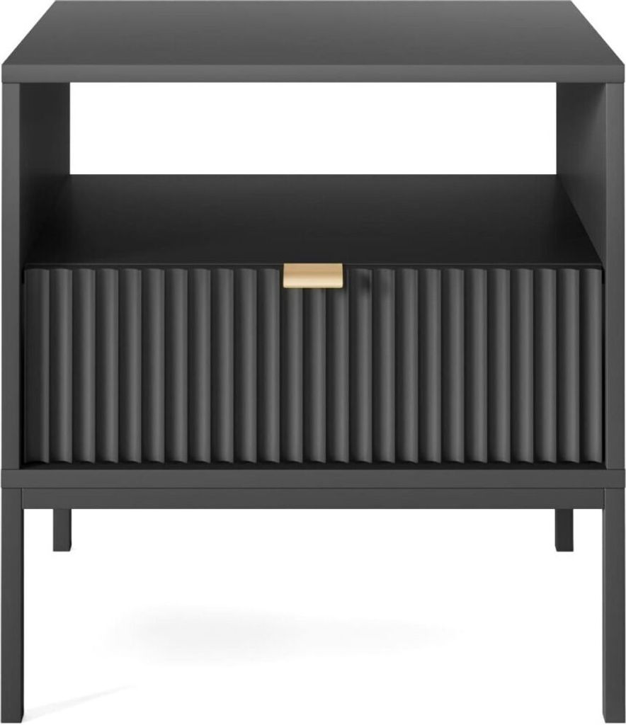 Nachttisch, Couchtisch, Schlafzimmertisch, kleiner Tisch - 54 x 56 x 39 cm - Nachttisch Light S54 Schwarz
