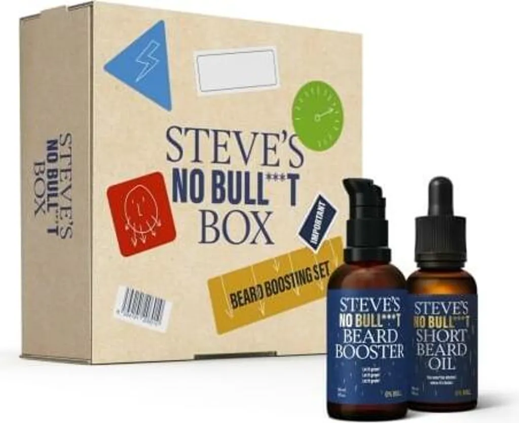 Steve's Support Kit Barbe : Huile de Perle Nourrissante et Booster 2-en-1