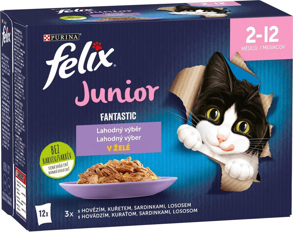 Felix Junior Katzenfutter Mix in Gelee 1,02kg Produktbild 